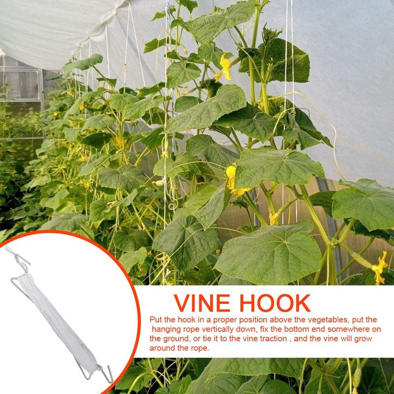 DAMEING Plant Climbing Hooks, Tomato Support J Hook Garden Hooks to Prevent Tomatoes from Pinching or Falling Off (20Pcs) - Image 3